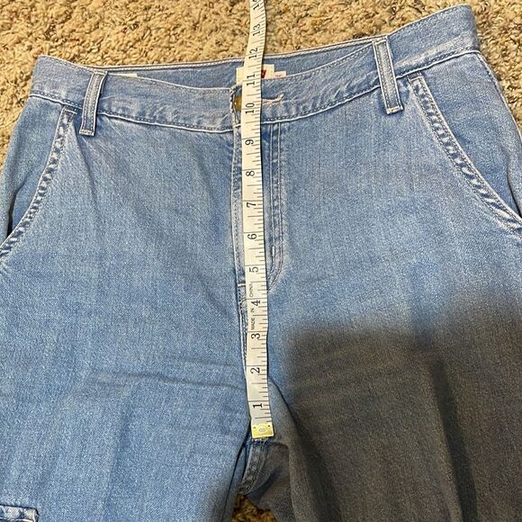 Levi's Premium Loose Cargo Denim Jeans Cotton Hemp Blend Utility Size 25 - Picture 15 of 16